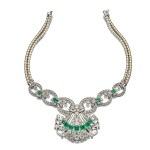 Emerald and Diamond Necklace / Brooch, Circa 1930 | Mauboussin | 祖母綠 配 鑽石 項鏈 / 胸針, 年份約1930