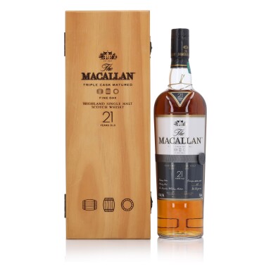 View full screen - View 1 of Lot 38. The Macallan 21 Year Old Fine Oak 43.0 abv NV (1 Bottle 75cl).