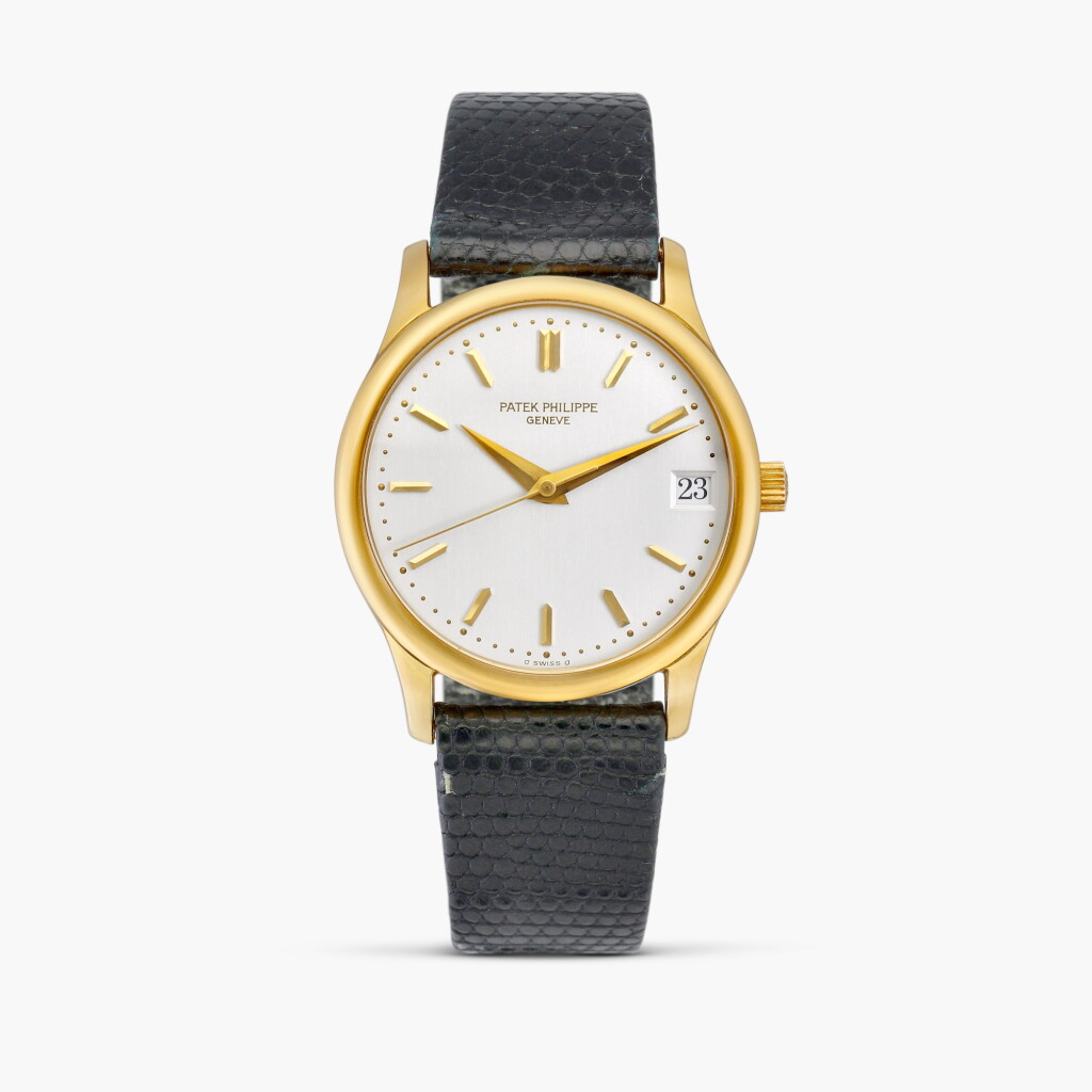 View full screen - View 1 of Lot 8701. Calatrava, Reference 3998 | A yellow gold wristwatch with date, Circa 1992.