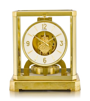 View full screen - View 1 of Lot 93. LECOULTRE | ATMOS, A GILT BRASS ATMOS CLOCK, CIRCA 1975.