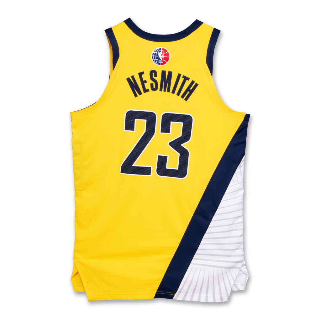 View full screen - View 1 of Lot 28. Aaron Nesmith ‘Paris Games’ Indiana Pacers 2024-2025 Game Worn Statement Edition Jersey | Matched to 2 Games.