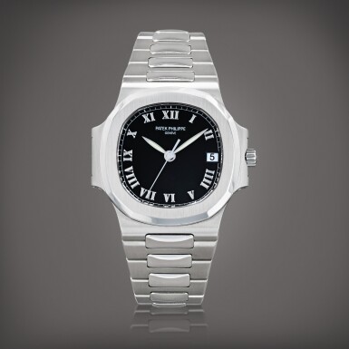 全螢幕檢視 - 查看606Nautilus, reference 3800/1A-001 Montre bracelet en acier avec date | Stainless steel wristwatch with date and bracelet Vers 2000 | Circa 2000的1