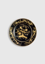 A Sèvres (Hard-Paste) Porcelain Black-Ground Plate, circa 1791
