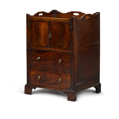View full screen - View 1 of Lot 76. A George III mahogany bedside commode, circa 1780-90, attributed to Gillows.