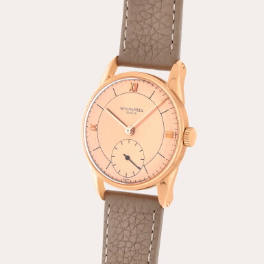 View full screen - View 1 of Lot 12. Reference 1517 | A pink gold wristwatch | Made in 1944.