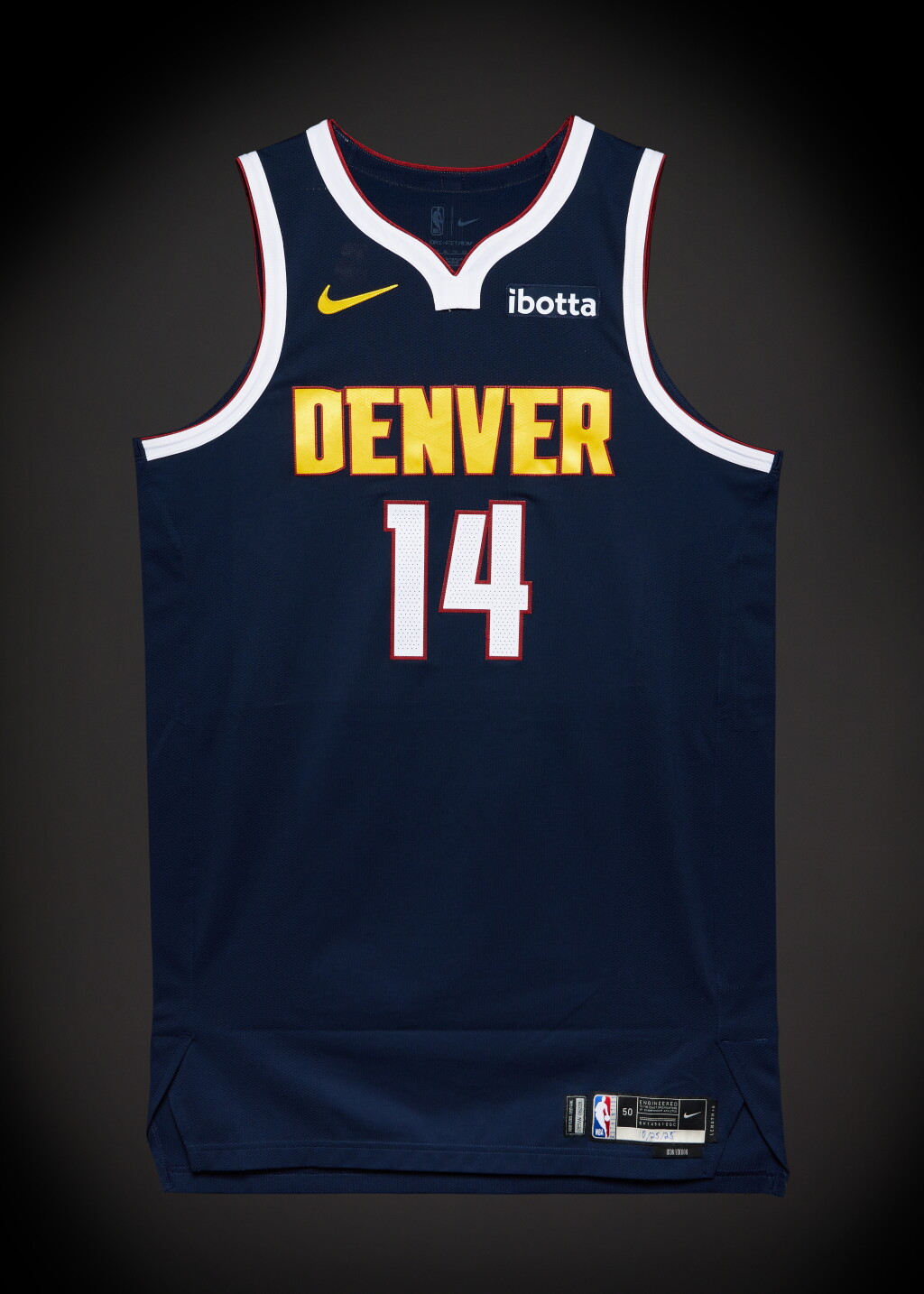 View full screen - View 1 of Lot 31. DaRon Holmes ‘Rookie Debut’ Denver Nuggets 2025-2026 Game Worn Icon Edition Jersey.