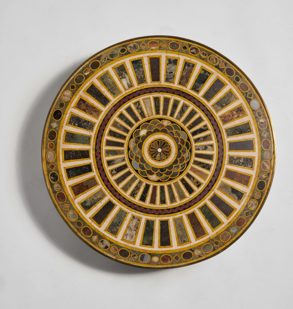 View full screen - View 1 of Lot 720. An Italian Neoclassical Circular Specimen Marble Top, Third Quarter 18th Century.