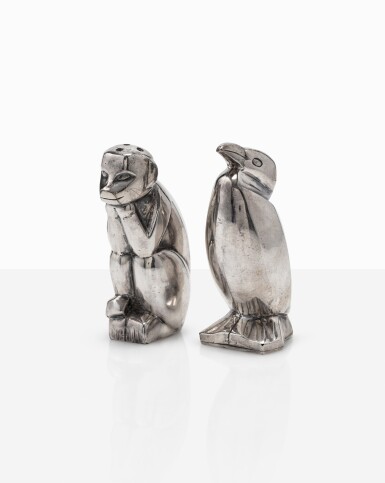 View full screen - View 1 of Lot 1. Salière et poivrière.