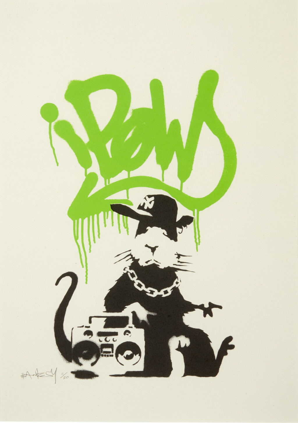 View full screen - View 1 of Lot 3. Gangsta Rat (Green).