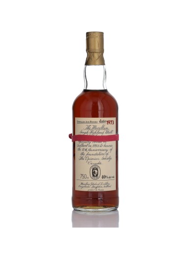 View full screen - View 1 of Lot 94. The Macallan Handwritten Label Opimian Society 40.0 abv 1973 (1 BT 75cl).