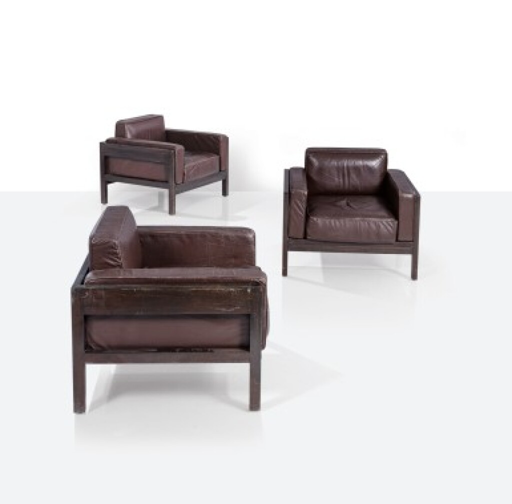 View full screen - View 1 of Lot 41. EMIEL VERANNEMAN | SIX ARMCHAIRS, CIRCA 1975 [SIX FAUTEUILS, VERS 1965].