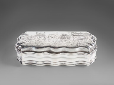 View full screen - View 1 of Lot 673. A Dutch Silver 'Amsterdam Riot' Tobacco Box, Pieter Vergreer, Schoonhoven, 1777.