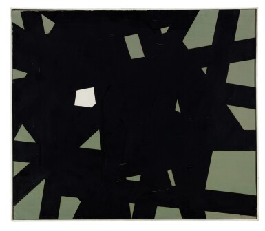 View full screen - View 1 of Lot 92. Reticolo - nero - grigio - bianco.