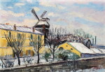 Le Moulin de la Galette sous la neige