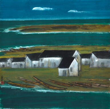 View full screen - View 1 of Lot 2547. 林風眠 海邊 | Lin Fengmian, Seaside.