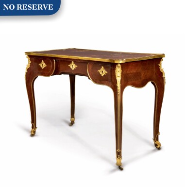 View full screen - View 1 of Lot 104. A LOUIS XV GILT BRONZE-MOUNTED AMARANTH BUREAU PLAT, CIRCA 1735.