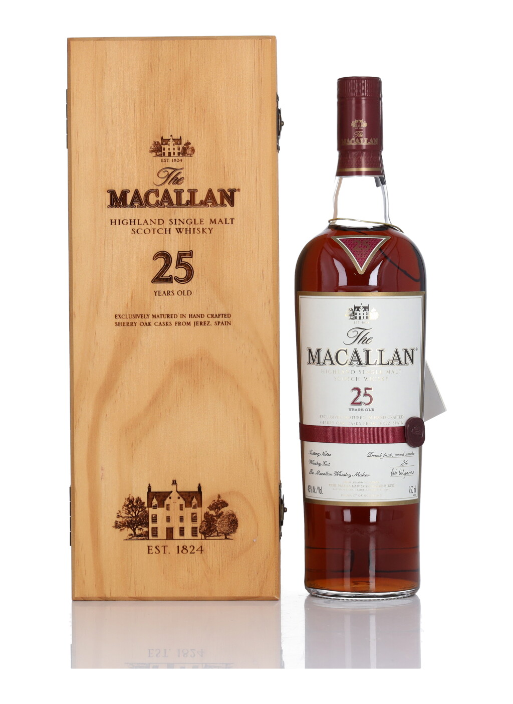 View full screen - View 1 of Lot 11. The Macallan 25 Year Old Sherry Oak 43.0 abv NV (1 Bottle 75cl).