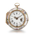 SWISS | A PORCELAIN WATCH CASE WITH ASSOCIATED MOVEMENT, CIRCA 1760