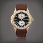 Reference 4934R-001 Montre bracelet à double fuseau horaire en or rose et sertie de diamants | Pink gold and diamond-set dual time zone wristwatch Vers 2008 | Circa 2008
