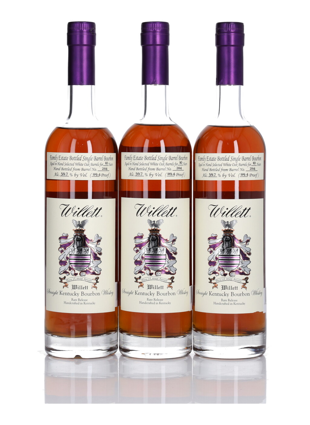 View full screen - View 1 of Lot 686. Willett Family Estate Single Barrel Bourbon 10 Year Old 119.4 Proof NV (3 BT 75cl).