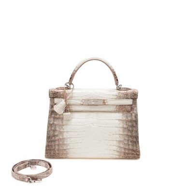 View full screen - View 1 of Lot 7. Matte White Himalaya Crocodile Niloticus Retourne Kelly 32 Palladium Hardware, 2021.