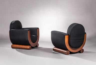 View full screen - View 1 of Lot 36. Paire de fauteuils.