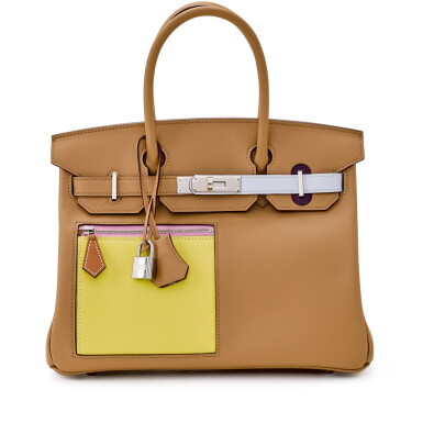 View full screen - View 1 of Lot 5. Limited Edition Chai, Lime, Bleu Brume, Cassis and Nata Swift Colormatic Birkin 30 Palladium Hardware, 2023.