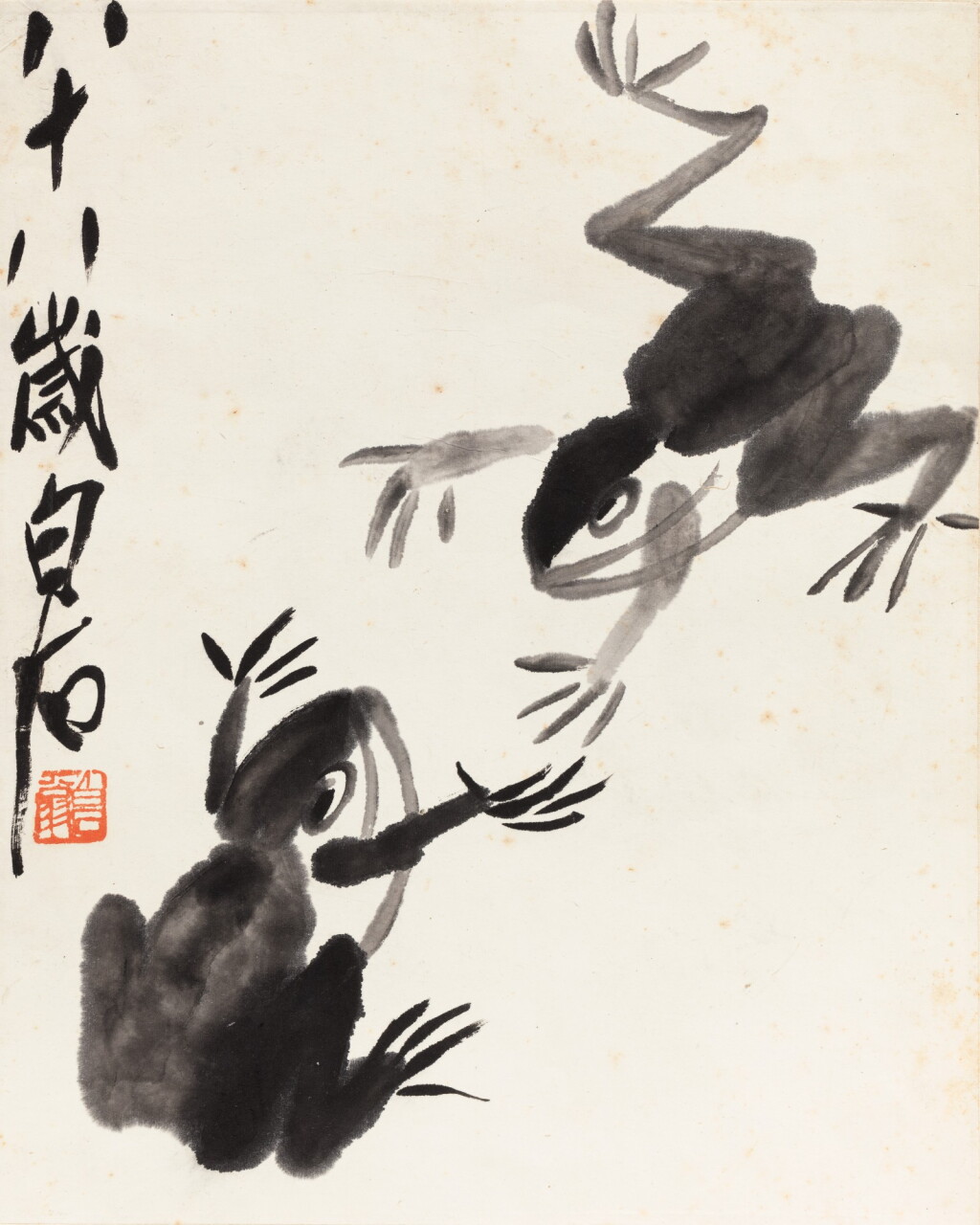 View full screen - View 1 of Lot 151. Qi Baishi (1864-1957) Grenouilles | 齊白石 雙蛙圖 | Qi Baishi (1864-1957) Frogs.