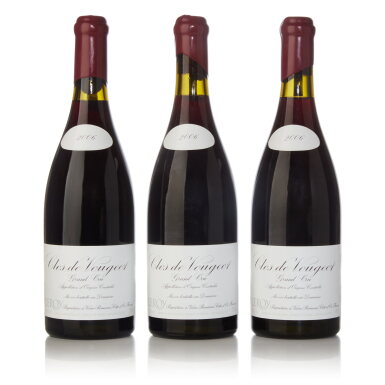 View full screen - View 1 of Lot 154. Clos Vougeot 2006 Domaine Leroy (3 BT).