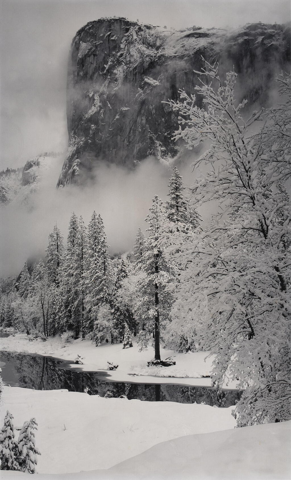 View full screen - View 1 of Lot 31. El Capitan, Winter, Yosemite Valley National Park, California.