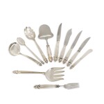 An American silver 'Royal Danish' pattern flatware service, International Sterling Co., Meriden, Connecticut, 20th century