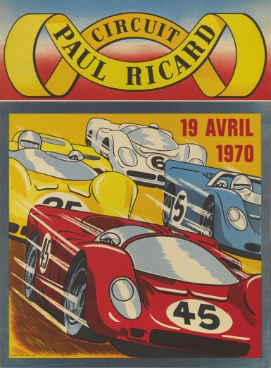 View full screen - View 1 of Lot 301. CIRCUIT PAUL RICARD (1970) POSTER, FRENCH.