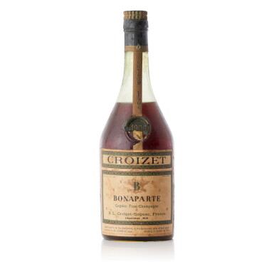 View full screen - View 1 of Lot 6728. Croizet Bonaparte Vintage Cognac 70 proof 1906 (1 BT70).