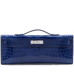 Bleu Electrique Shiny Niloticus Crocodile Kelly Cut Palladium Hardware, 2012
