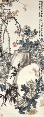 吳徵 九秋黃葉圖 | Wu Zheng, Chrysanthemums