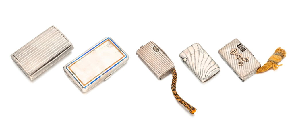 View full screen - View 1 of Lot 1173. Collection of silver smoking accessories, early 20th century.