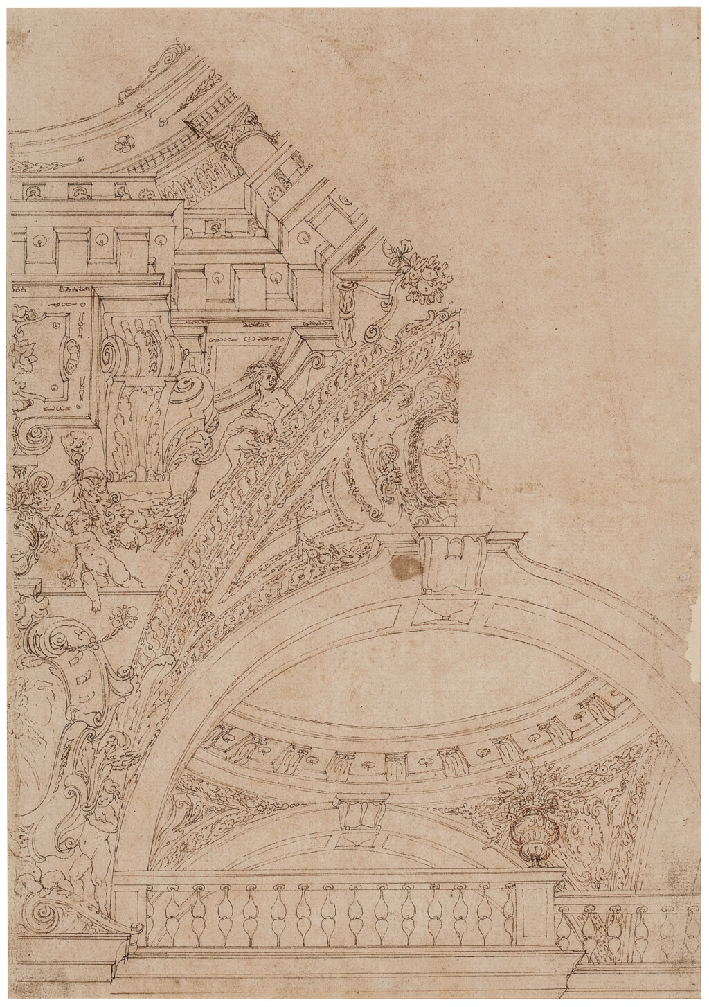 View full screen - View 1 of Lot 402. Design for a ceiling decoration.