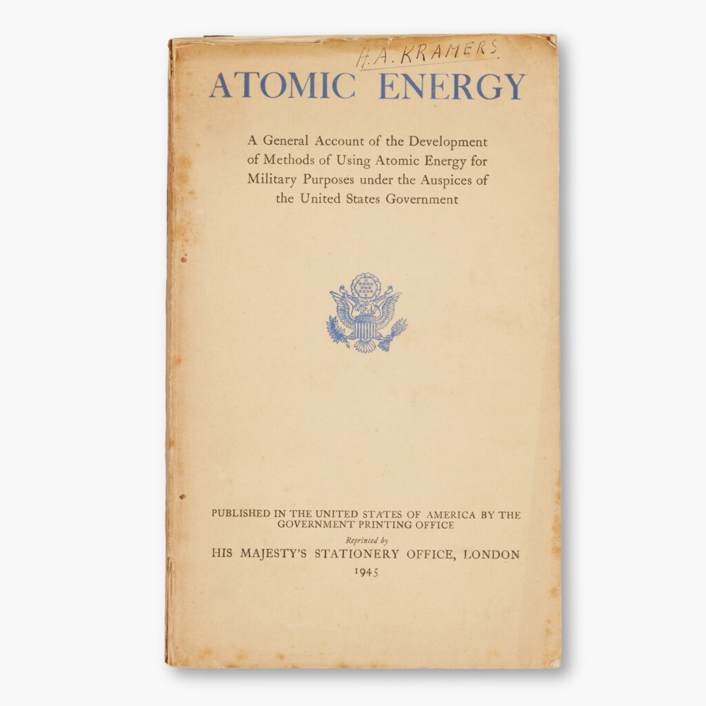 View full screen - View 1 of Lot 150. Smyth, Henry D. | A General Account of the Development of Methods of Using Atomic Energy for Military Purposes ..., London, 1945.
