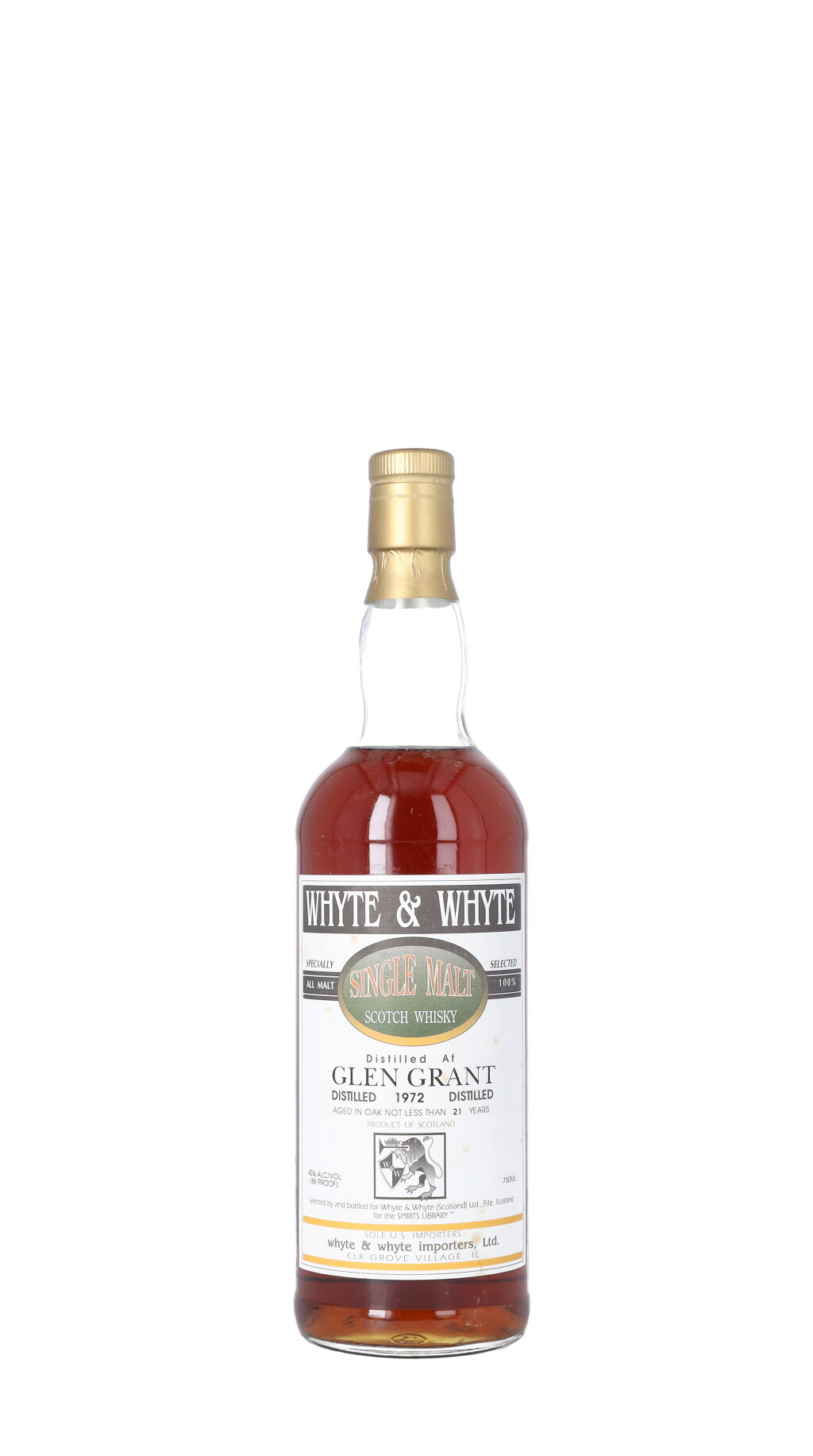 View full screen - View 1 of Lot 5565. Glen Grant Whyte & Whyte 21 Year Old 43.0 abv 1972 (1 BT75).