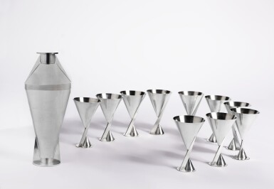 View full screen - View 1 of Lot 42. Set of Ten Goblets and Cocktail Shaker.