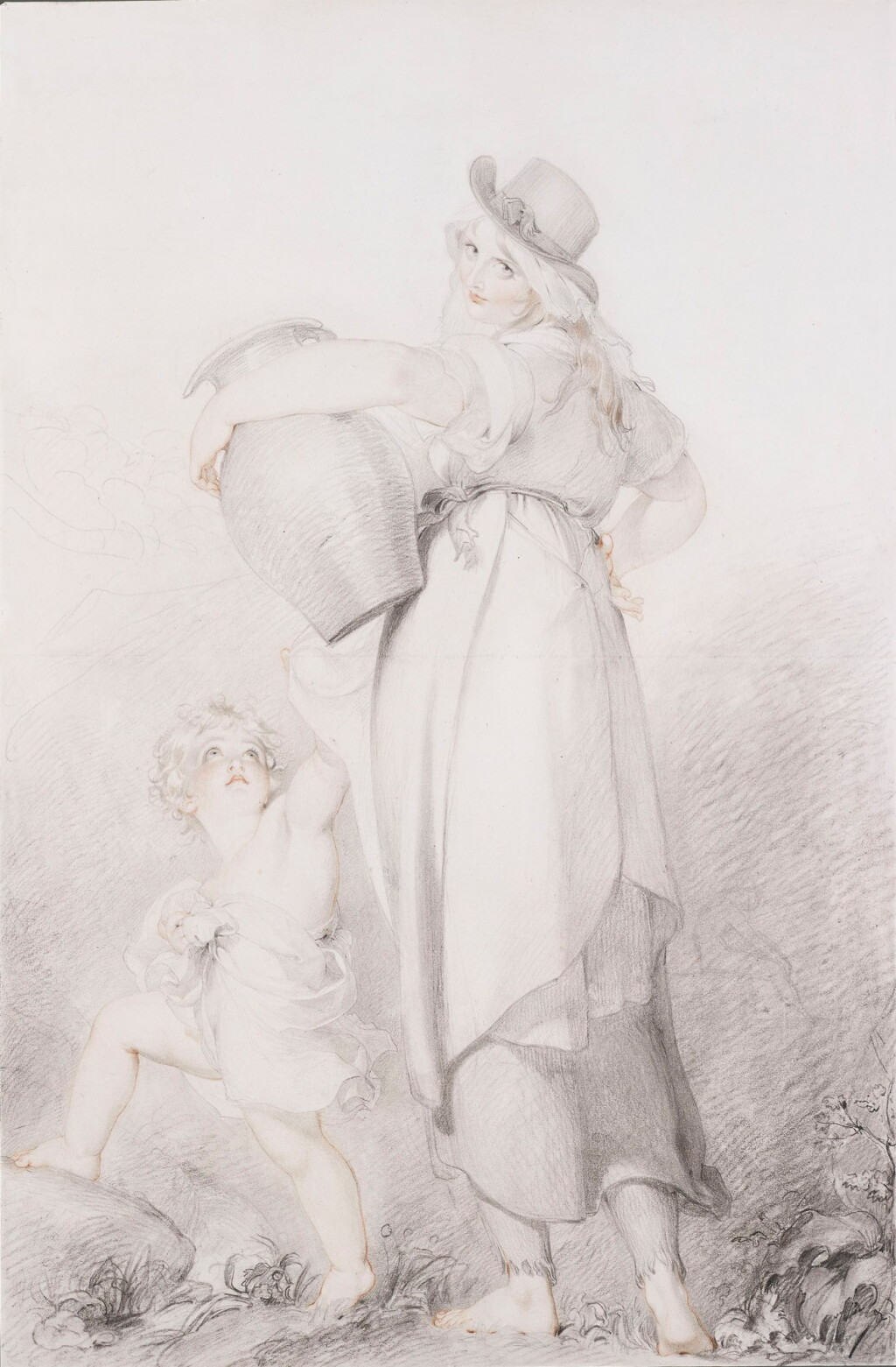 View full screen - View 1 of Lot 4. SIR THOMAS LAWRENCE, P.R.A. | THE BEAUTIFUL WASHERWOMAN.