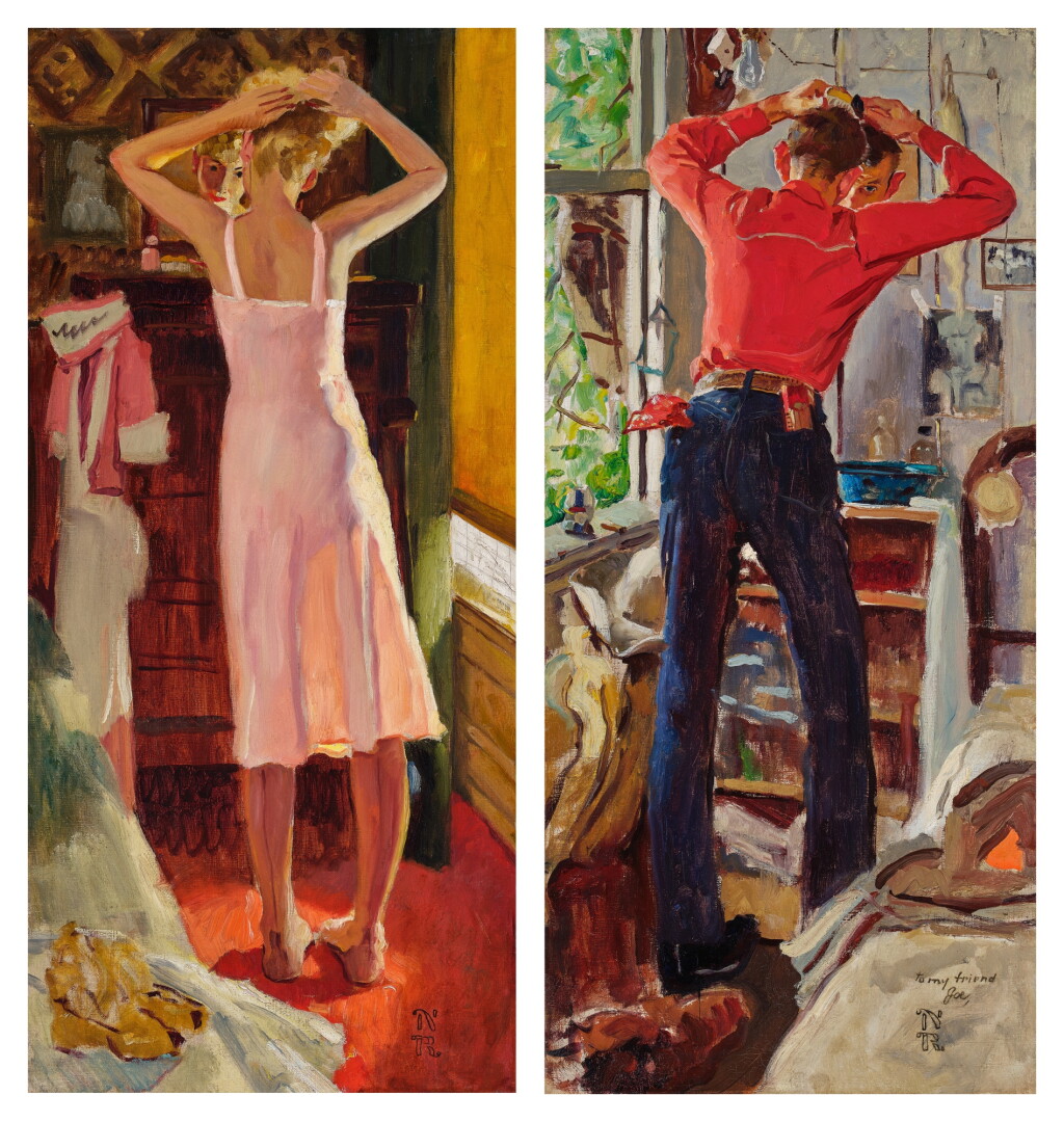 View full screen - View 1 of Lot 325. Before the Date: Girl (i) & Before the Date: Cowboy (ii): Two Works.