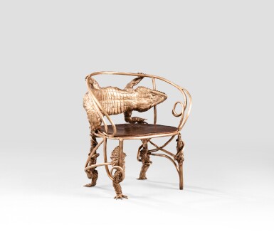 View full screen - View 1 of Lot 158. Fauteuil Crocodile.