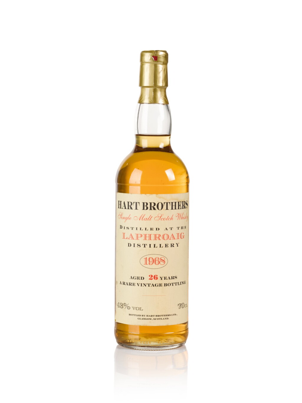 View full screen - View 1 of Lot 30. Laphroaig Hart Brothers 26 Year Old 43.0 abv 1968 .