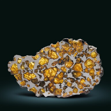 View full screen - View 1 of Lot 62. Complete Slice of Imilac Meteorite.