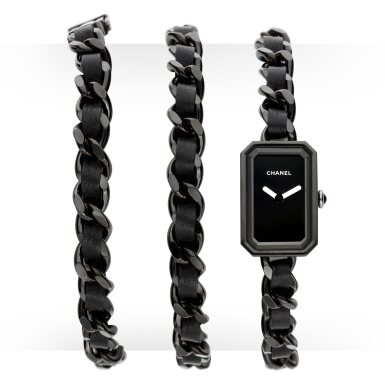 View full screen - View 1 of Lot 8625. Première Rock, Reference H5320 | A limited edition black ceramic bracelet watch, Circa 2016 | 香奈兒 | Première Rock 型號H5320 | 限量版黑色陶瓷鏈帶腕錶,約2016年製.