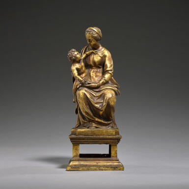 View full screen - View 1 of Lot 107. ITALIAN, PROBABLY FLORENCE, FIRST HALF 16TH CENTURY | VIRGIN AND CHILD ENTHRONED.