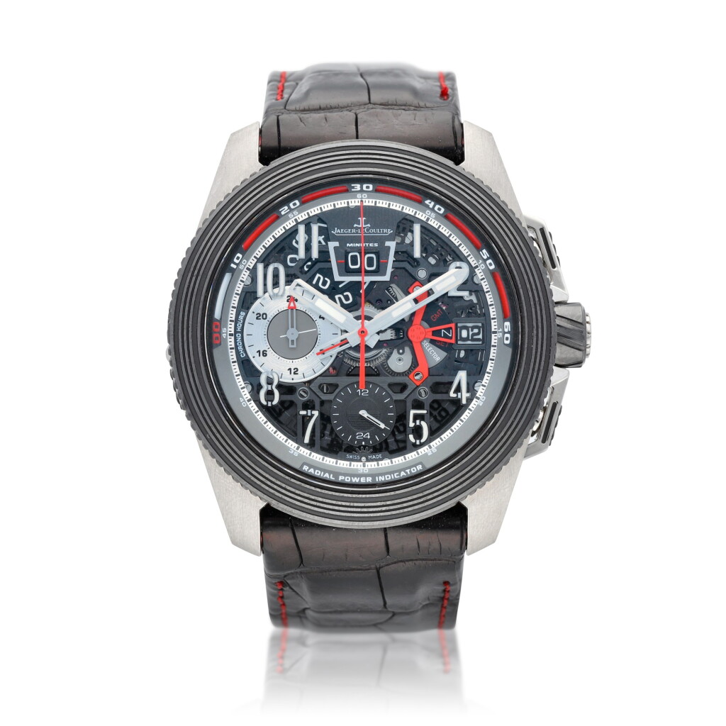 View full screen - View 1 of Lot 31. Master Compressor, Ref 196.T.53.S Titanium and ceramic chronograph wristwatch with date, power reserve indication and start/stop slide Circa 2012.