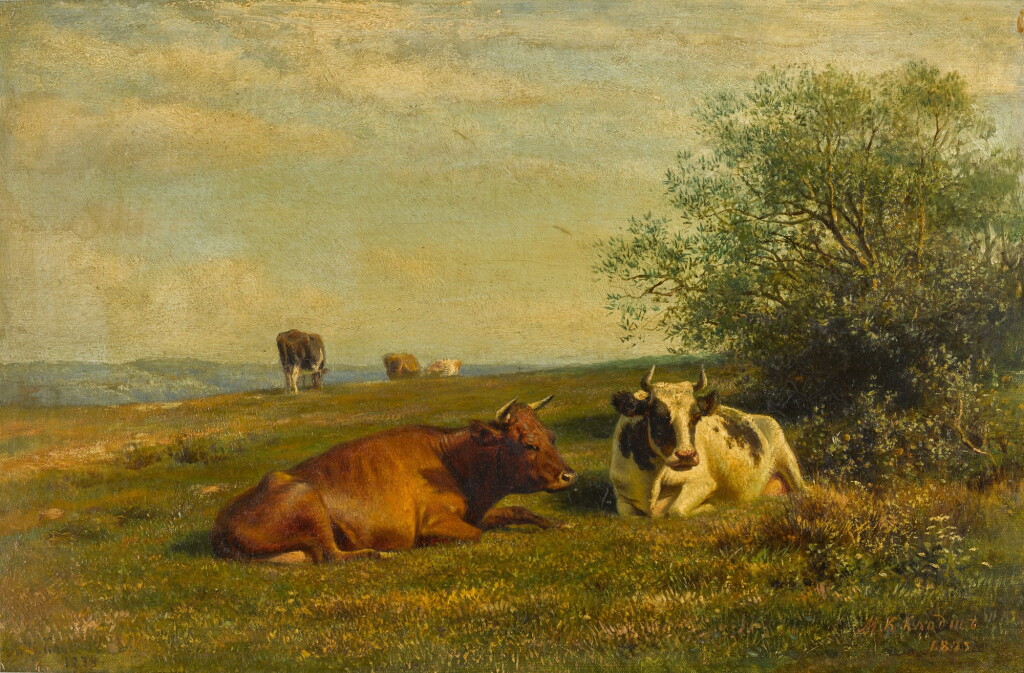 View full screen - View 1 of Lot 14. Cows in the Pasture.