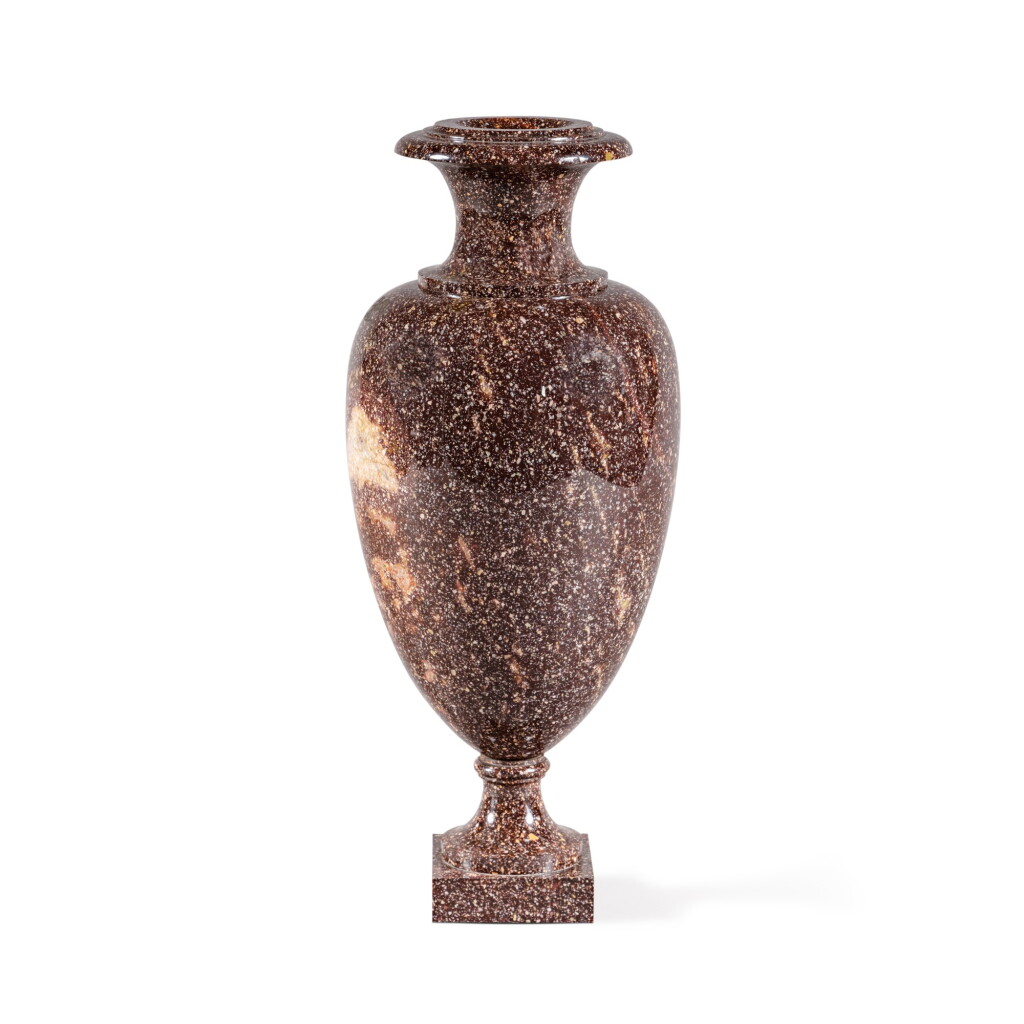 View full screen - View 1 of Lot 409. A Swedish porphyry vase, first half 19th century.